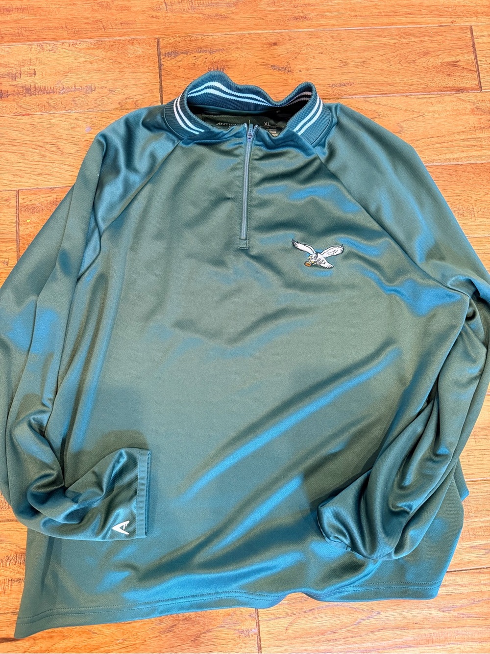 Philadelphia Eagles Unisex Green Quarter-Zip Pullover Jacket